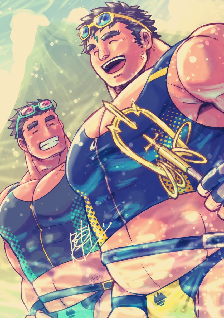 protagonist 3 and zao (tokyo afterschool summoners) drawn by zinpati
