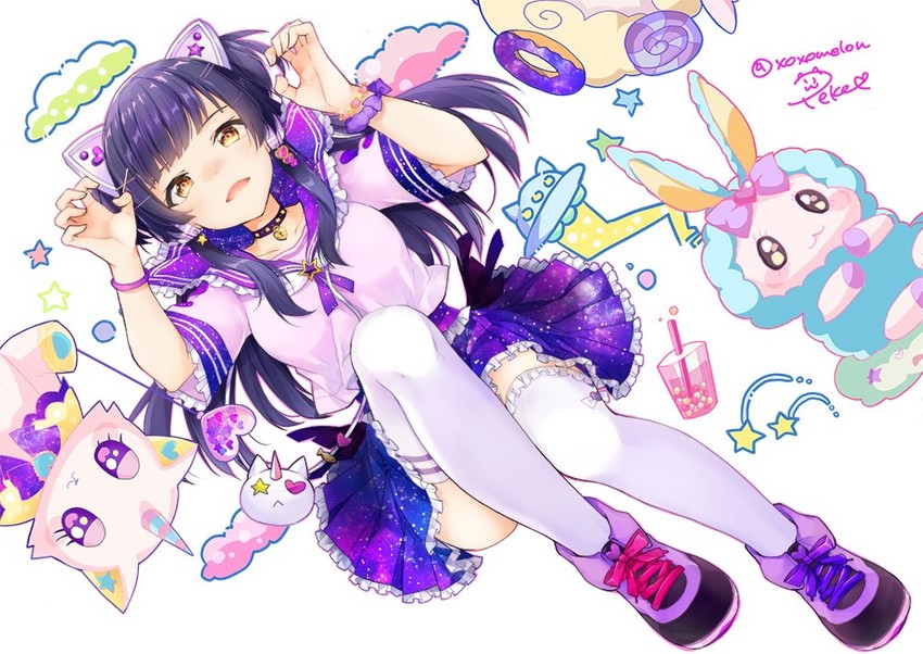 mayuzumi fuyuko (idolmaster and 1 more) drawn by peke_(xoxo_melon)