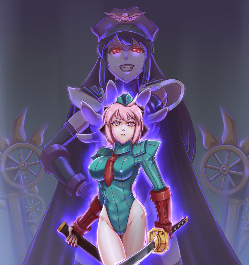 okita souji, cammy white, oda nobunaga, and m. bison (fate and 2 more) drawn by leebigtree