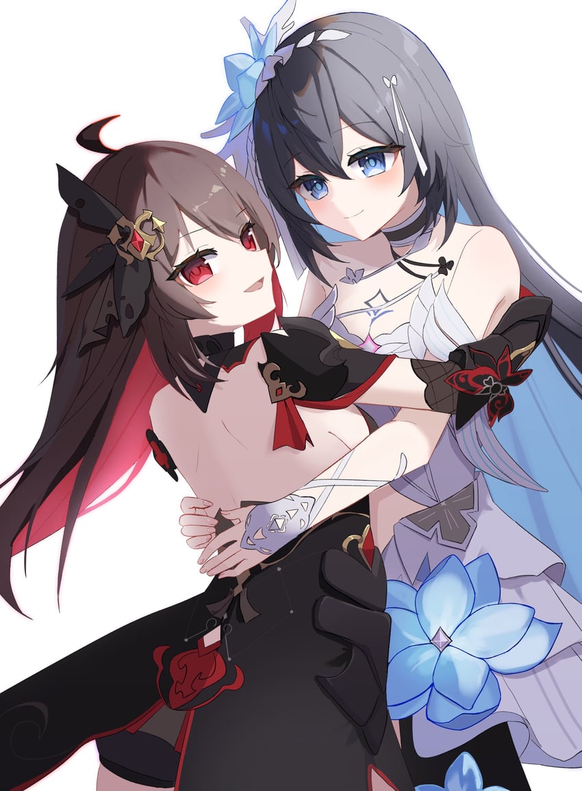 seele vollerei and seele (honkai and 1 more) drawn by h2o_omizu