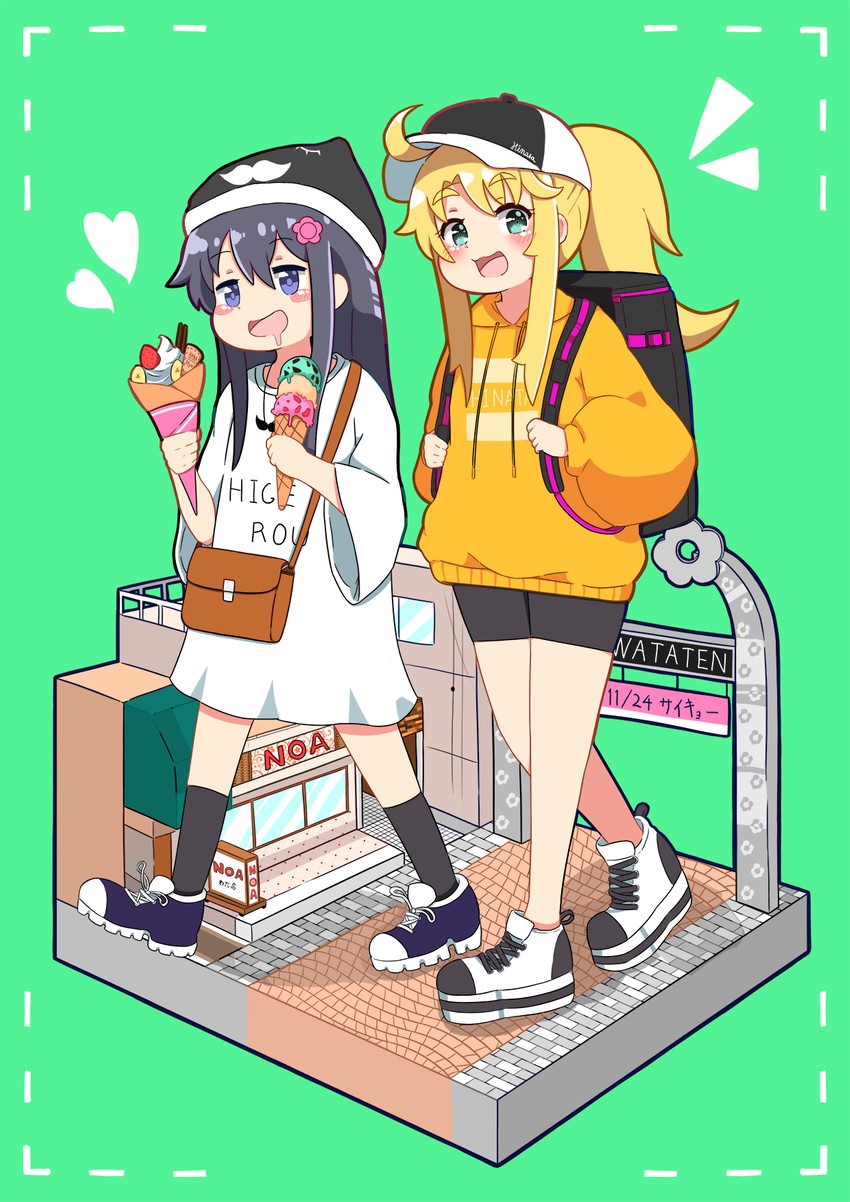 himesaka noa and shirosaki hana (watashi ni tenshi ga maiorita!) drawn by mitsukiro