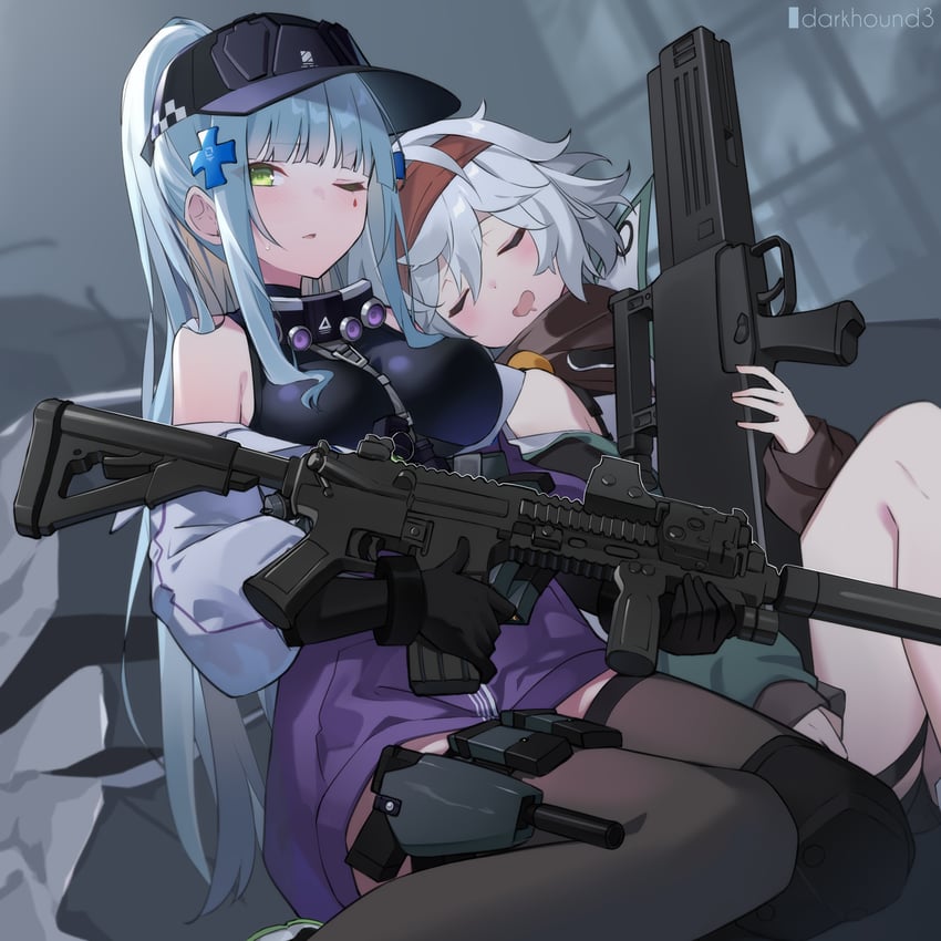 hk416, g11, klukai, and mechty (girls' frontline and 1 more) drawn by dark_hound_3