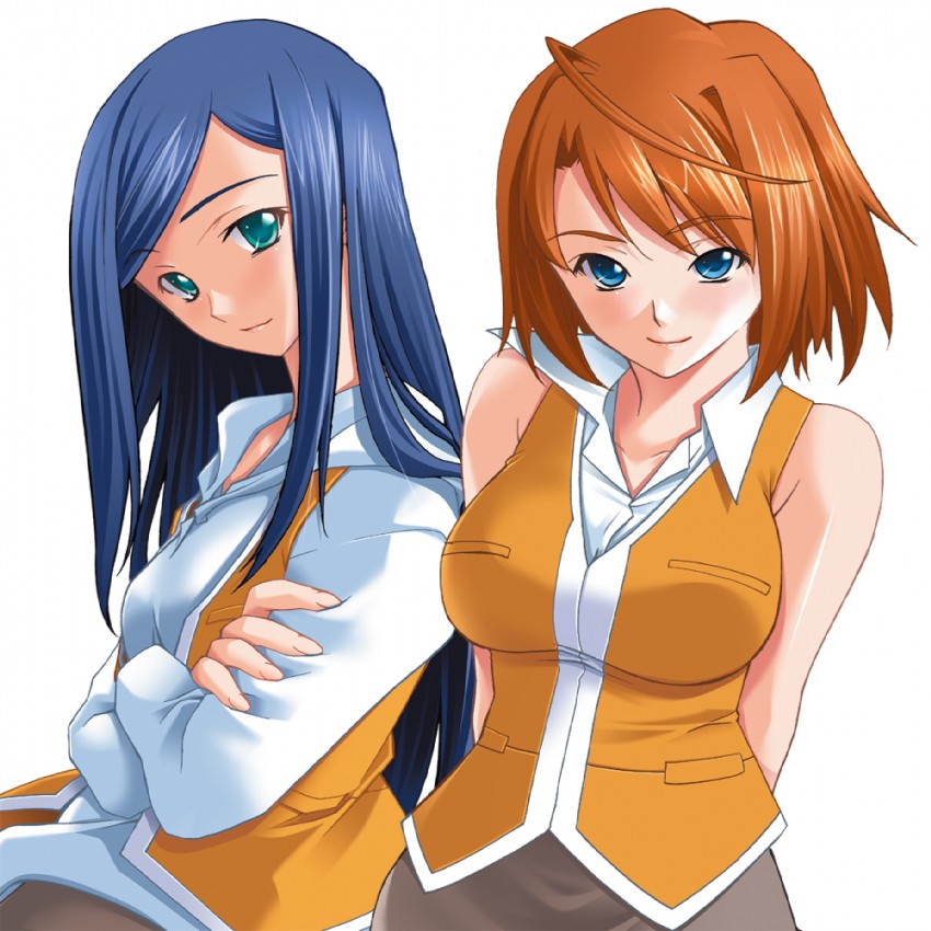 kuga natsuki and tokiha mai (my-hime) drawn by hozumi_takashi