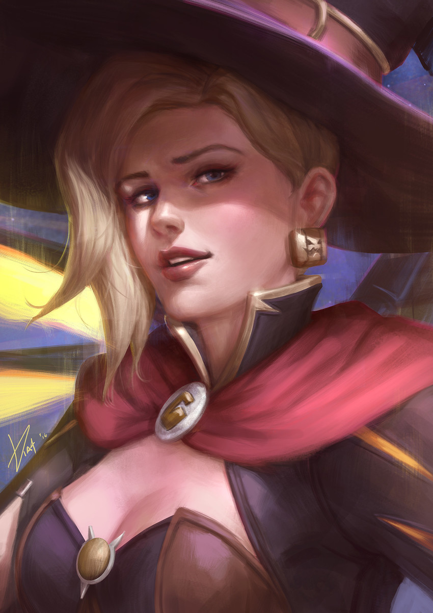 mercy and witch mercy (overwatch and 1 more) drawn by wee_kiat_goh