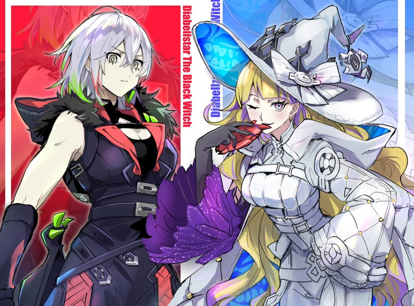 diabellstar the black witch and diabellze the original sinkeeper (yu-gi-oh!) drawn by shikiruru
