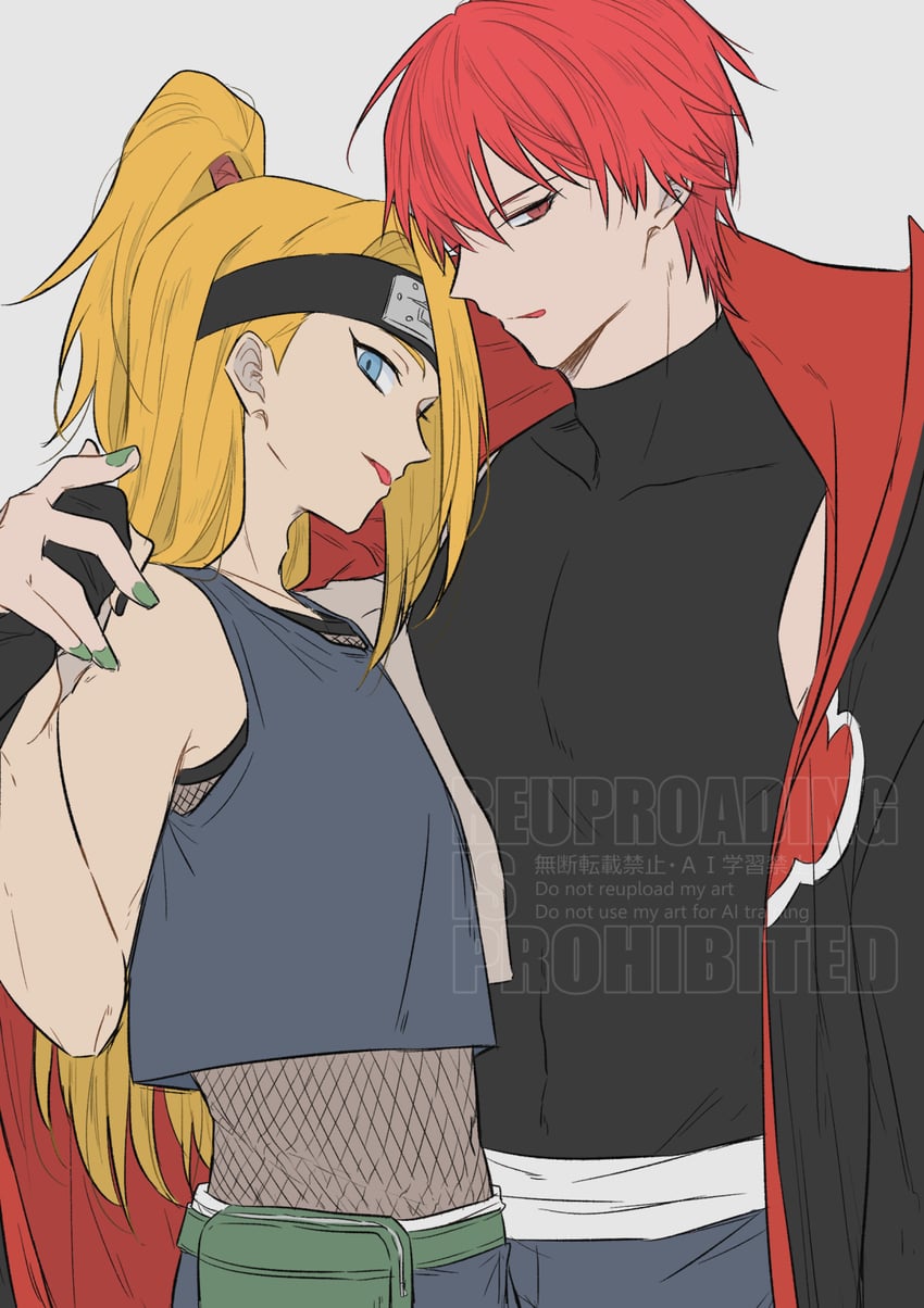 deidara and sasori (naruto and 1 more) drawn by hayamin35