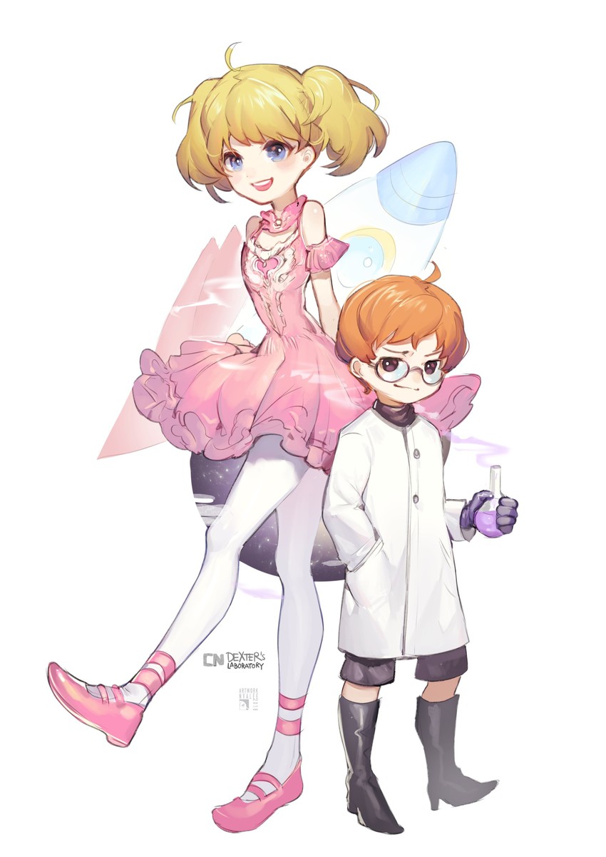dexter and dee dee (dexter's laboratory) drawn by velahka