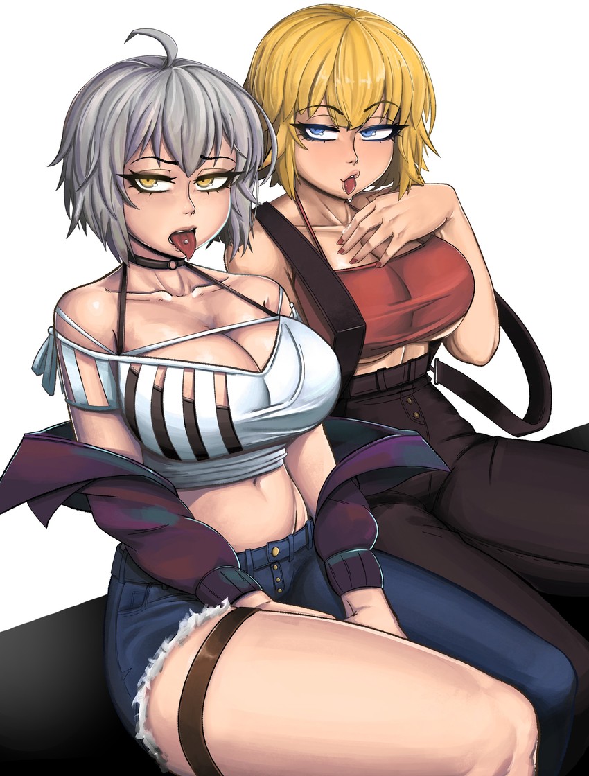 jeanne d'arc alter and jeanne d'arc (fate and 2 more) drawn by kevbot