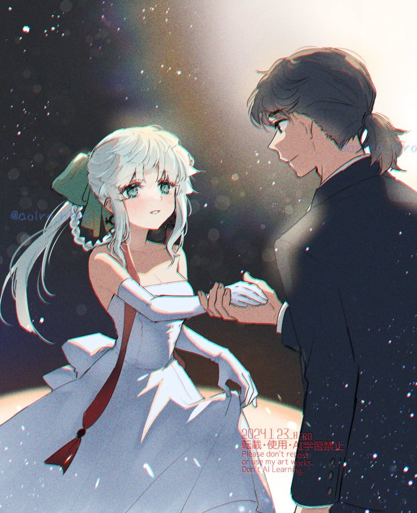 miyamoto iori and yui shousetsu (fate and 1 more) drawn by aoiro_hiro