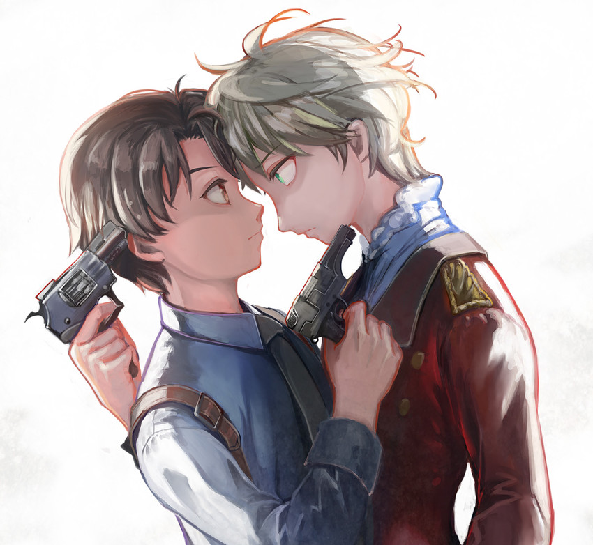 slaine troyard and kaizuka inaho (aldnoah.zero) drawn by miso_katsu
