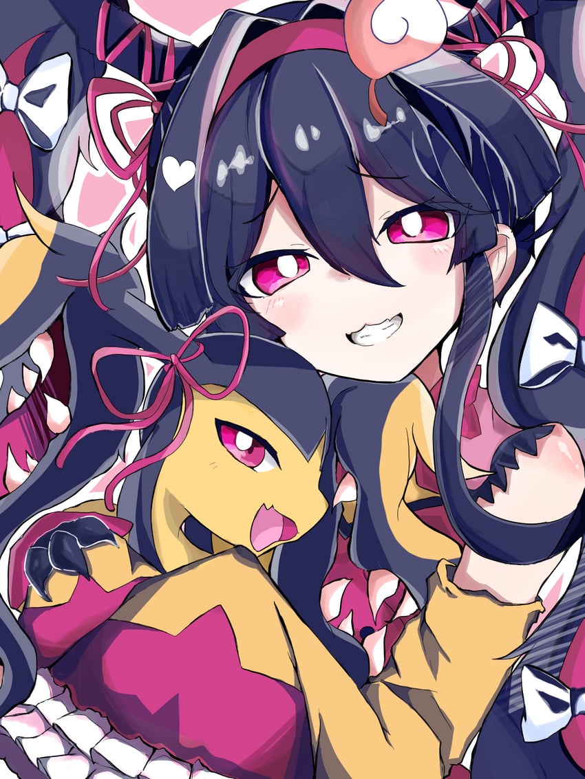 hatsune miku, mawile, and mega mawile (pokemon and 3 more) drawn by utrs2348