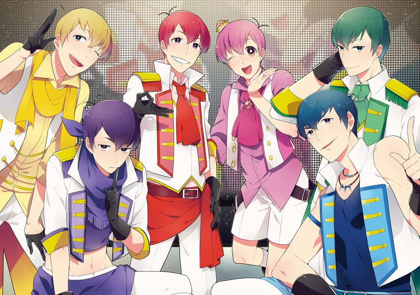 matsuno osomatsu, matsuno karamatsu, matsuno ichimatsu, matsuno jyushimatsu, matsuno choromatsu, and 1 more (osomatsu and 1 more) drawn by zari_yamada