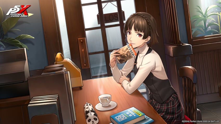 niijima makoto (persona and 2 more) drawn by werkbau