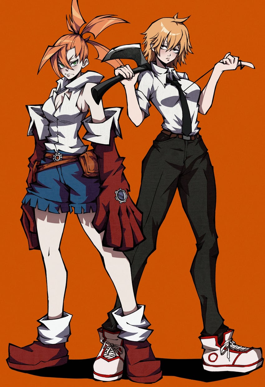 denji and giriko (chainsaw man and 1 more) drawn by kekel