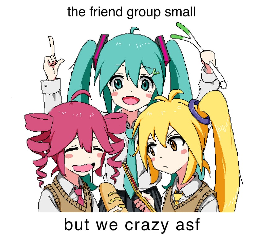 hatsune miku, kasane teto, akita neru, and crewmate (vocaloid and 3 more) drawn by aiu404l