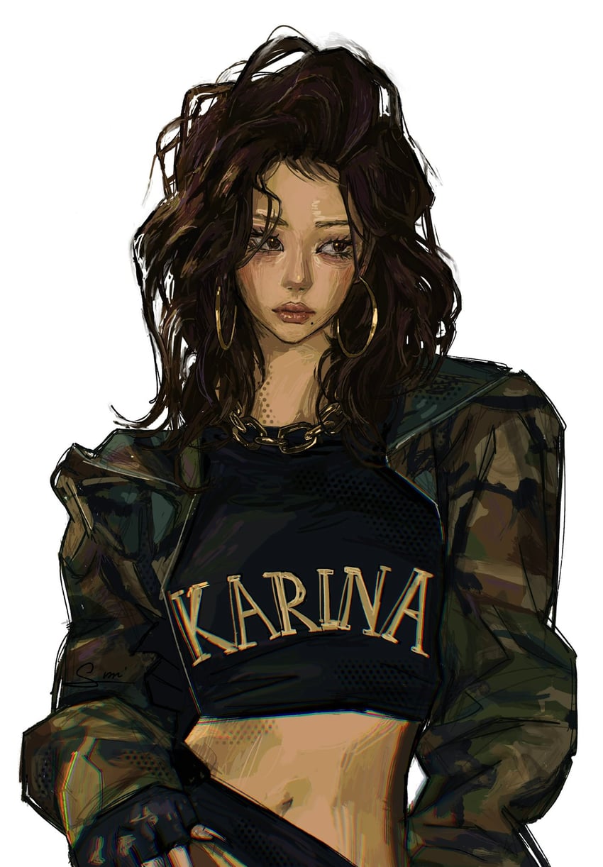 karina (real life and 1 more) drawn by sum_iiart