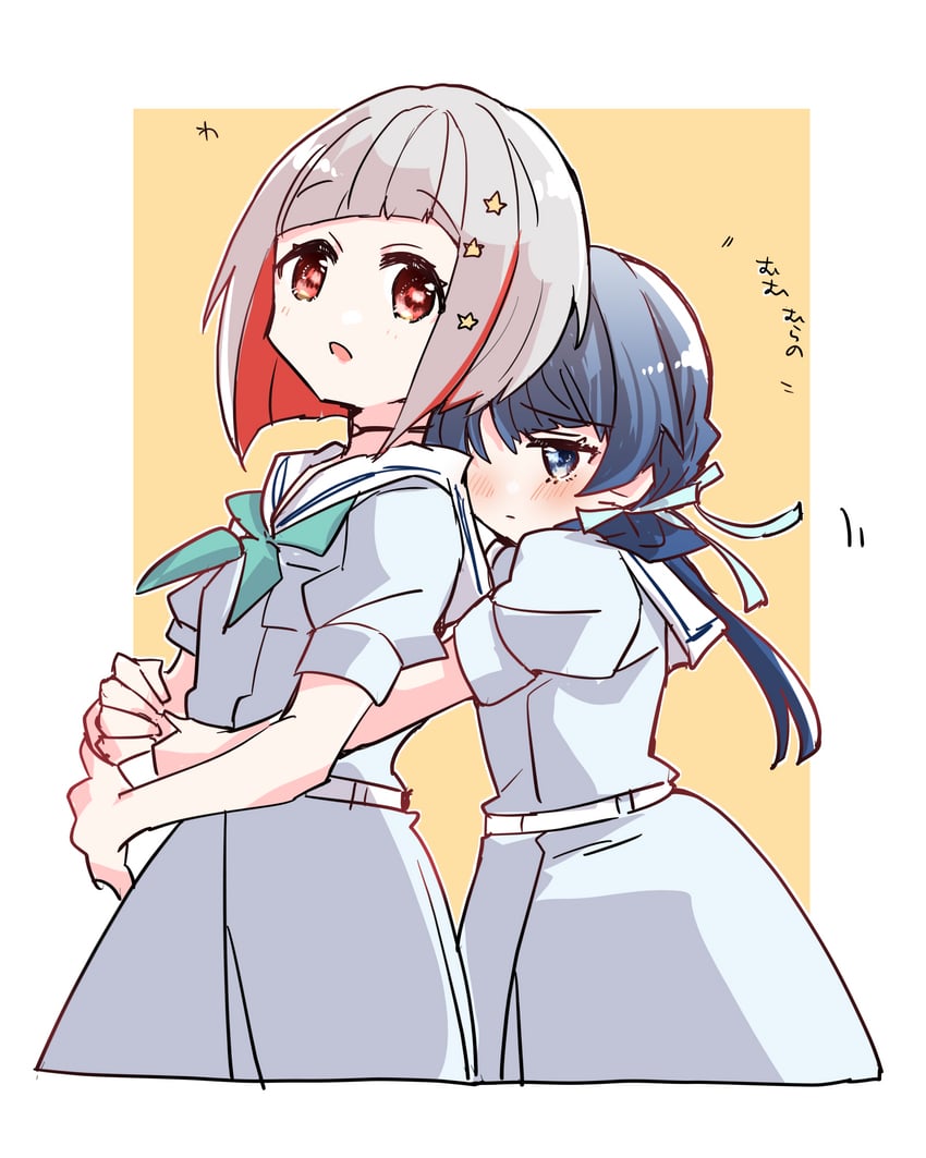 murano sayaka and yugiri tsuzuri (love live! and 1 more) drawn by kanduki_kamibukuro