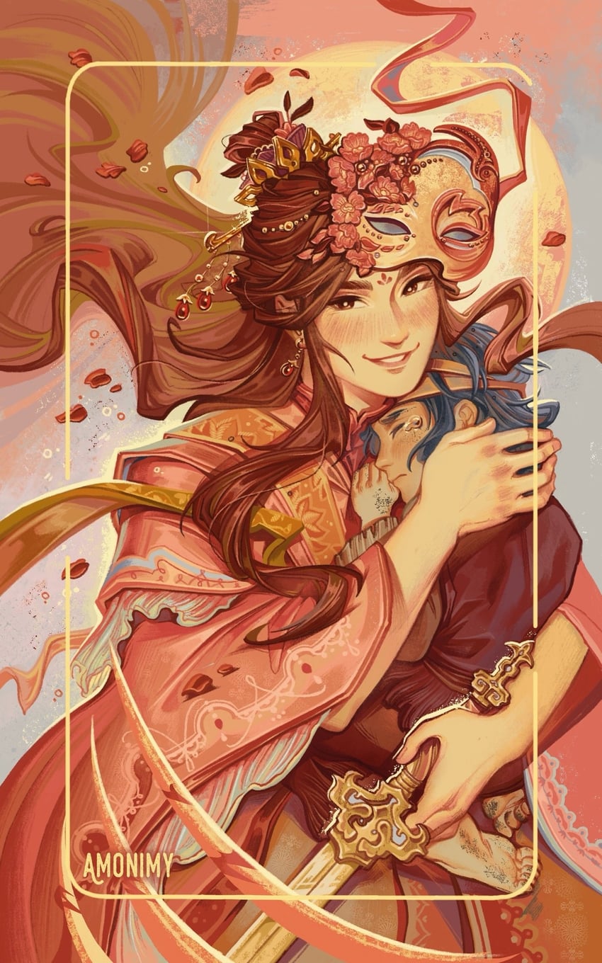 xie lian and hua cheng (tianguan cifu) drawn by amonimy