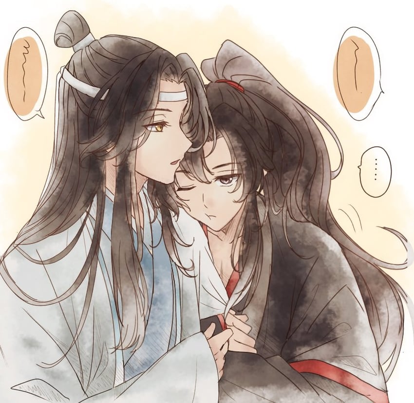 wei wuxian and lan wangji (modao zushi) drawn by semiusa1010