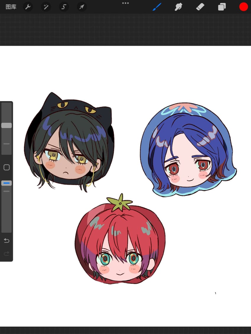 amate yuzuriha, shuji ito, and nyaan (gundam and 1 more) drawn by bashenshao0408