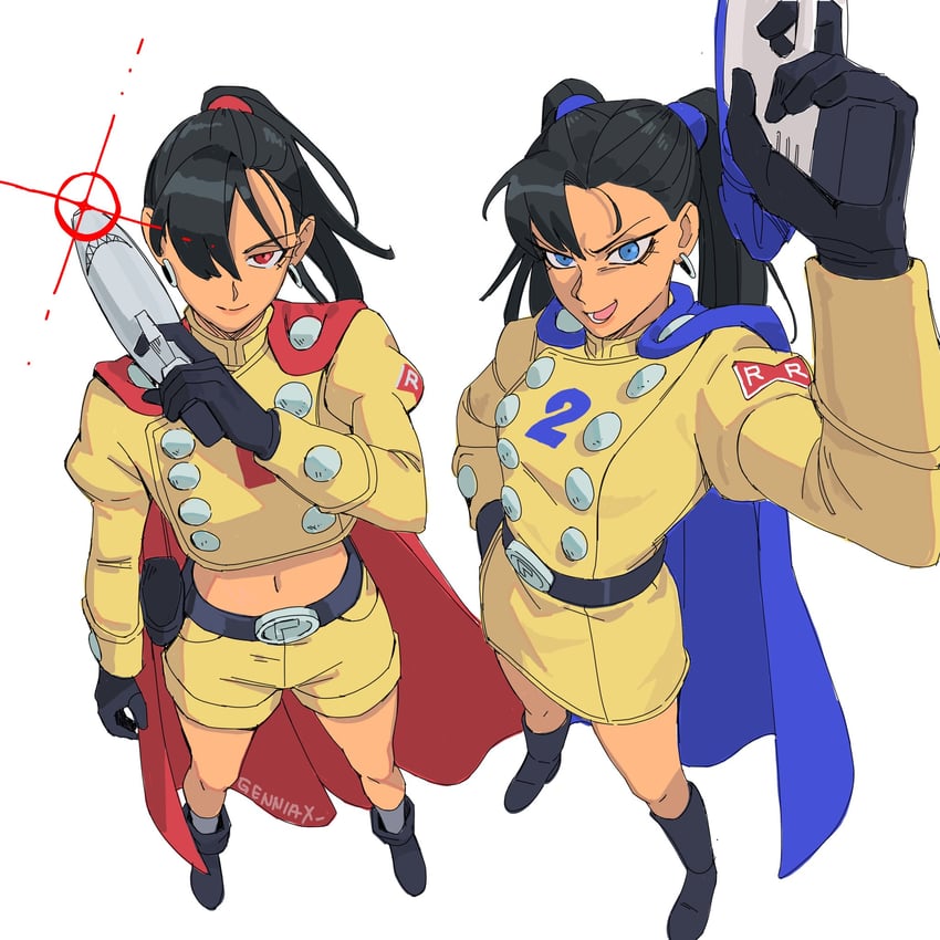 gamma 2 and gamma 1 (dragon ball and 2 more) drawn by genniax