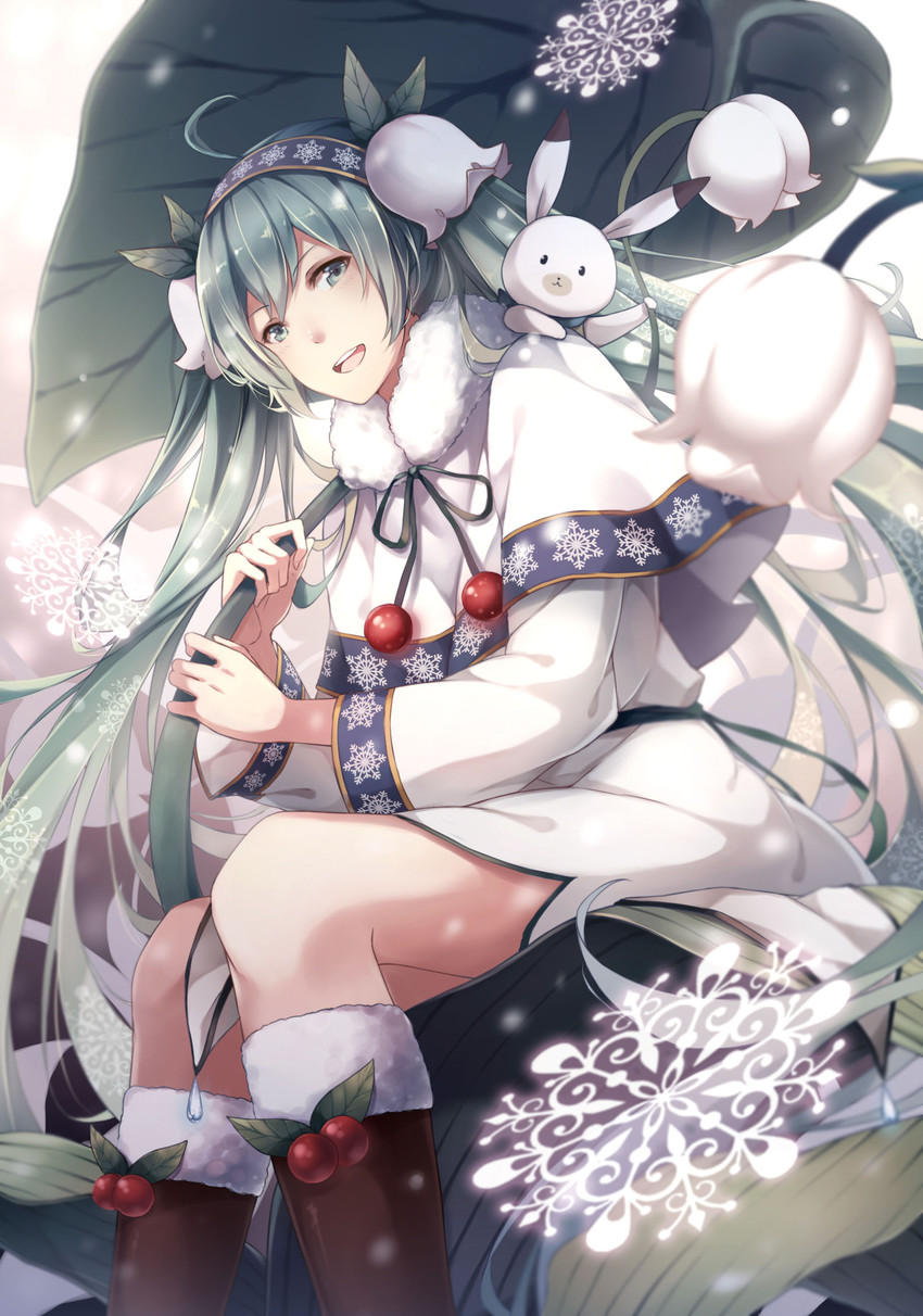 hatsune miku, yuki miku, and rabbit yukine (vocaloid and 1 more) drawn by kiyo_(chaoschyan)