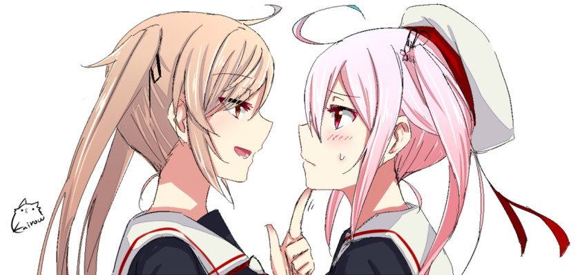 murasame and harusame (kantai collection) drawn by kairoushu_(dones01127)