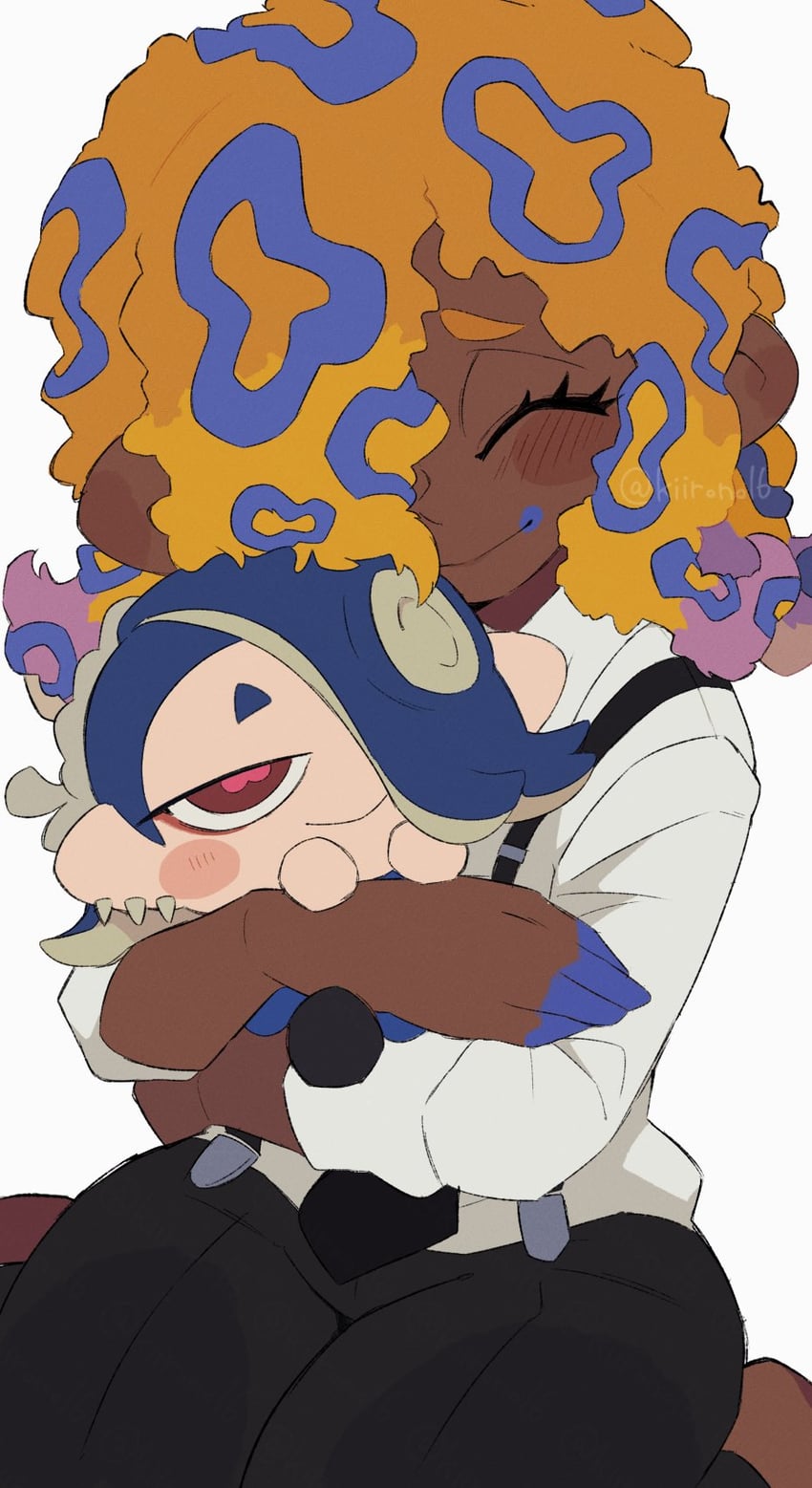 shiver and tao blu (splatoon and 1 more) drawn by kiirono