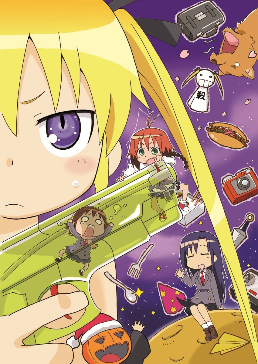 sonya, oribe yasuna, goshiki agiri, and unused character (kill me baby) drawn by komagoma