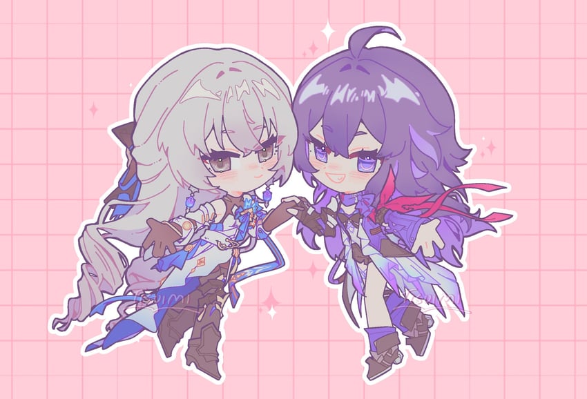 bronya rand and seele (honkai and 1 more) drawn by suimi_esse