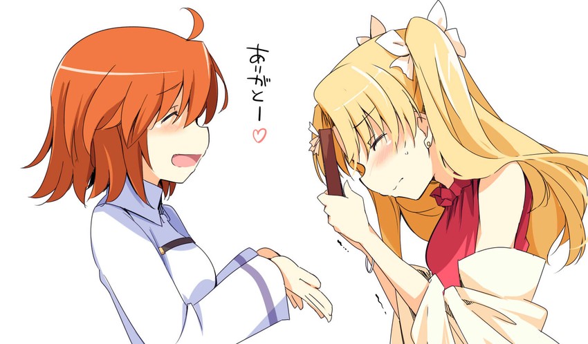 fujimaru ritsuka and ereshkigal (fate and 1 more) drawn by chata_maru_(irori_sabou)
