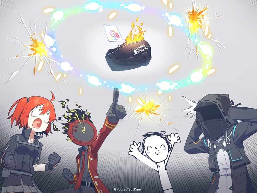 sensei, doodle sensei, fujimaru ritsuka, doctor, and dante (fate and 5 more) drawn by house_tag_denim