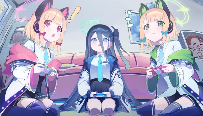 aris, momoi, midori, and yuzu (blue archive) drawn by dongfang_gu_gu