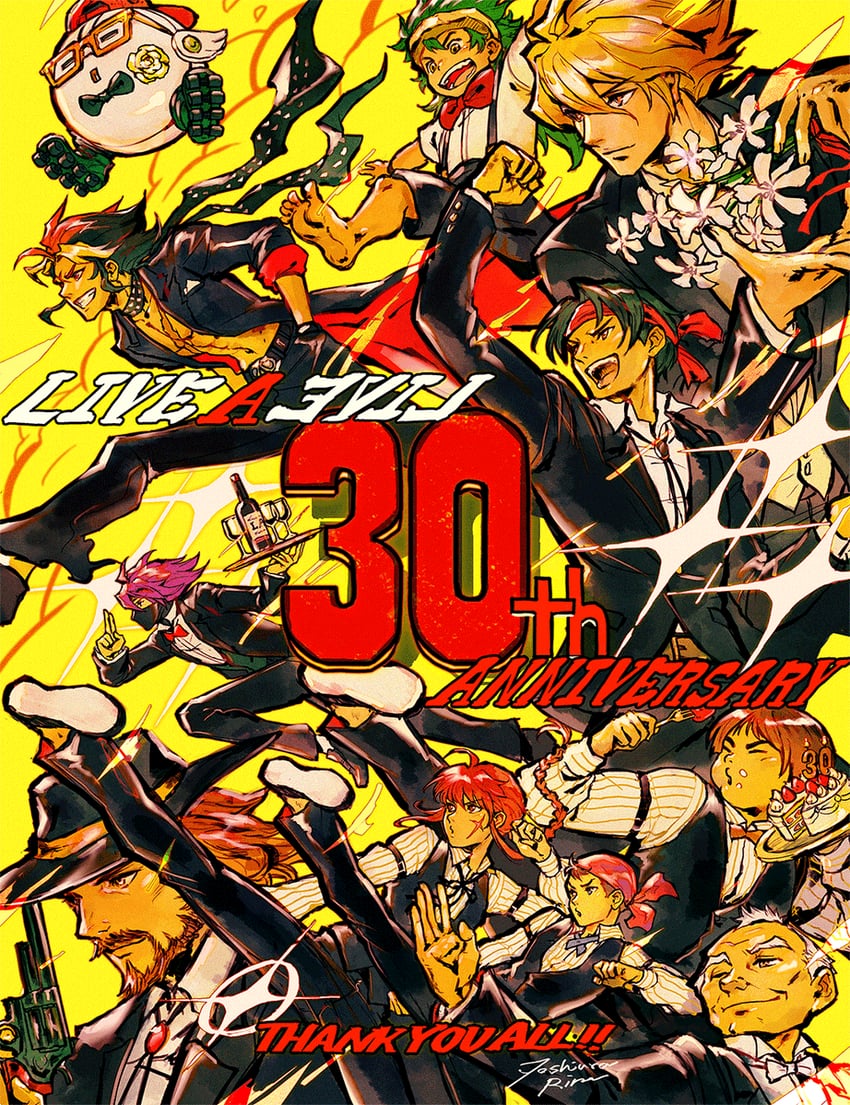 lei kuugo, oersted, tadokoro akira, cube, takahara masaru, and 6 more (live a live) drawn by setsu_(snow21g)