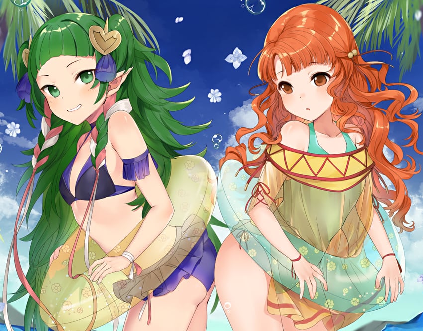 sothis and yune (fire emblem and 2 more) drawn by haru_(nakajou-28)