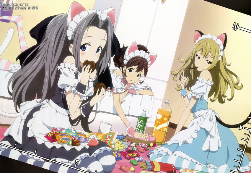 senomiya akiho, koujiro frau, and yukifune airi (megami magazine and 2 more) drawn by nagura_satoshi