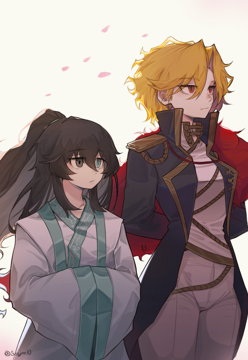 don quixote, hong lu, and sancho (project moon and 1 more) drawn by jeehyung_seo