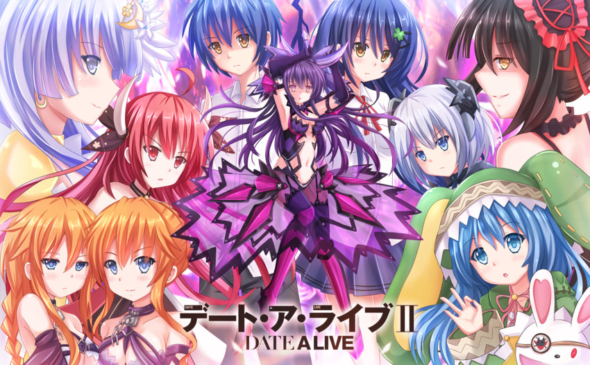 tokisaki kurumi, itsuka kotori, tobiichi origami, sakamoto, himekawa yoshino, and 7 more (date a live and 1 more) drawn by kazenokaze