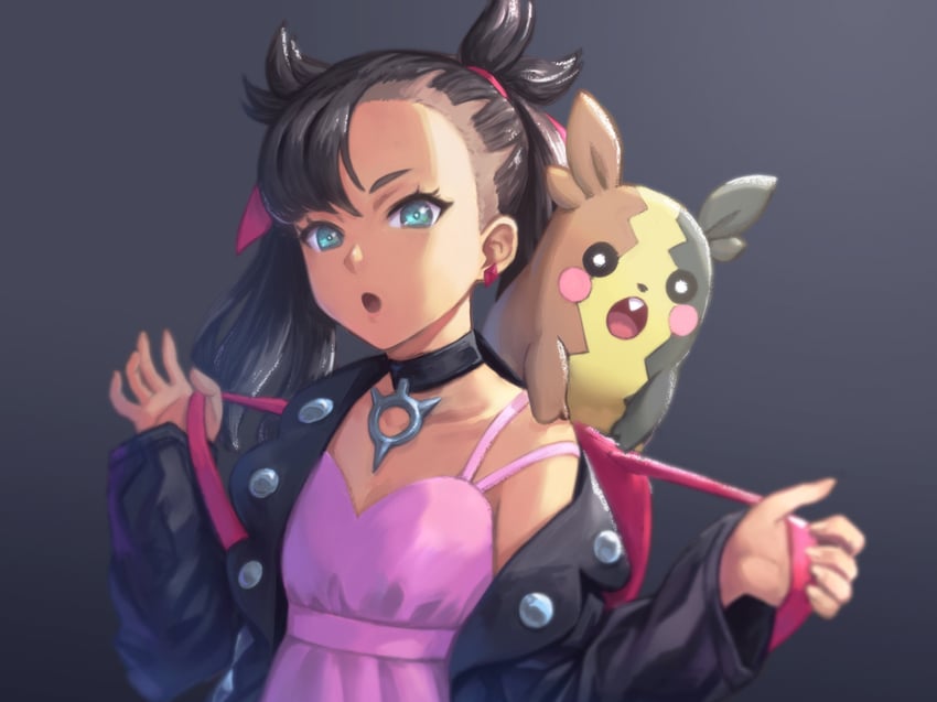marnie and morpeko (pokemon and 1 more) drawn by shigumo_(shigeru)