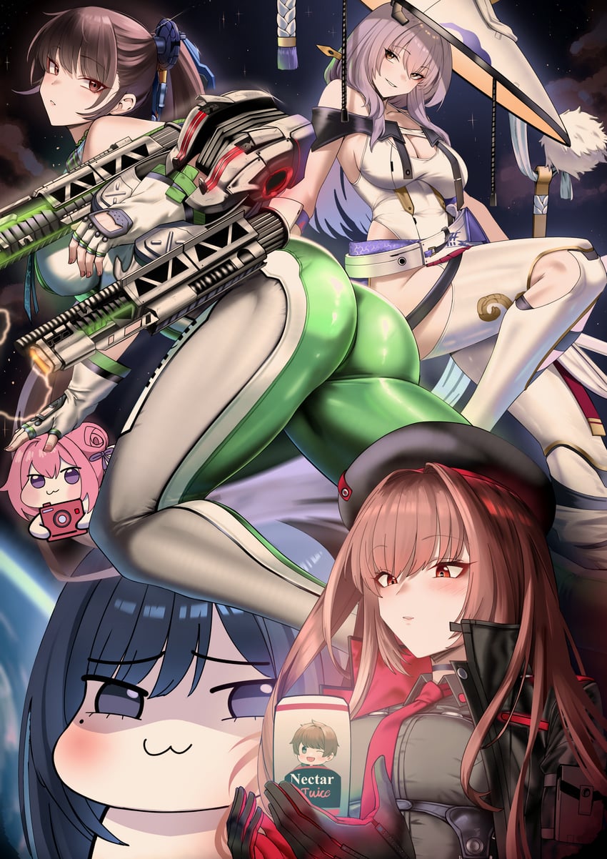 rapi, commander, eve, scarlet, doro, and 1 more (goddess of victory: nikke and 1 more) drawn by cliov