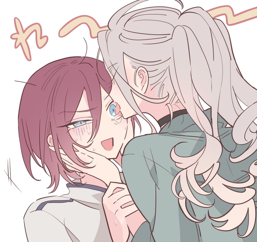 saegusa ibara and ran nagisa (ensemble stars!) drawn by meremero