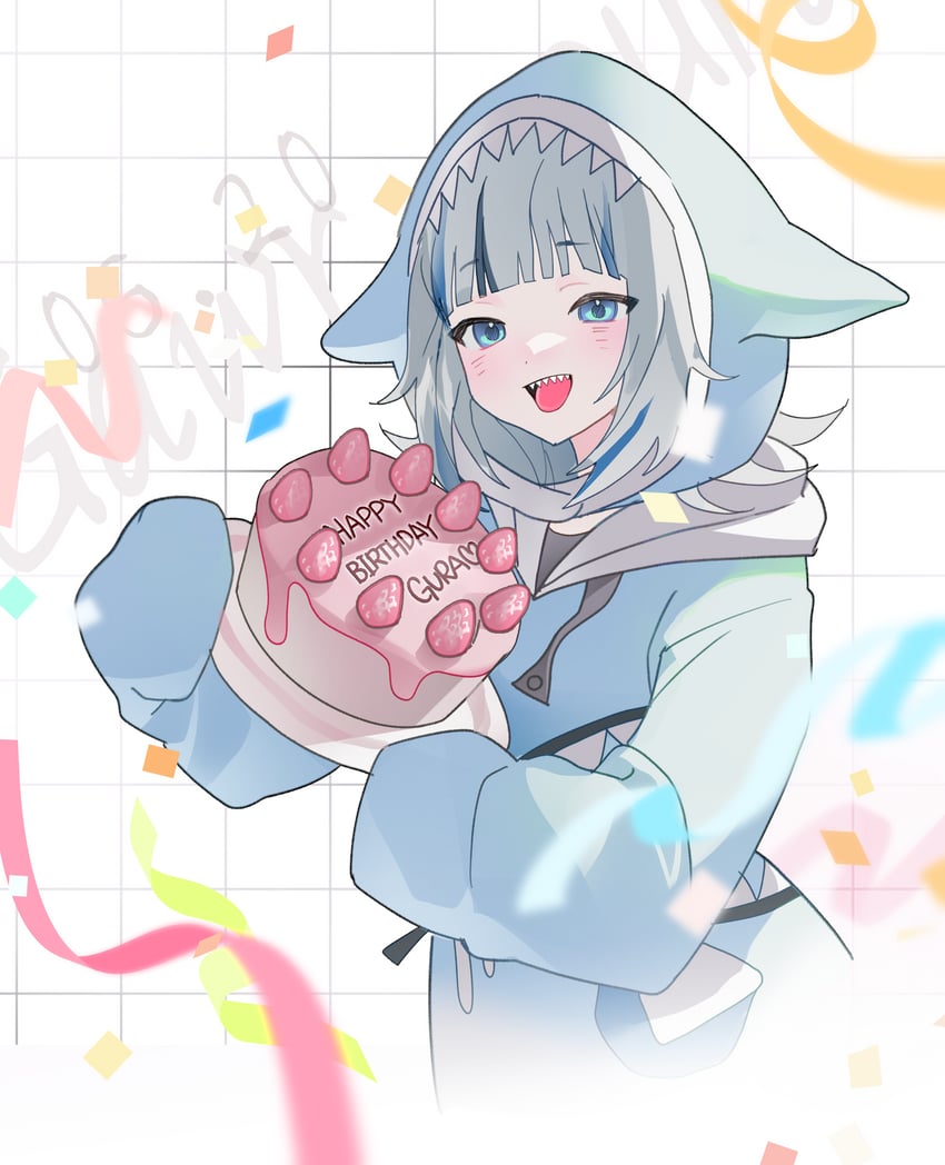 gawr gura (hololive and 1 more) drawn by b1cn