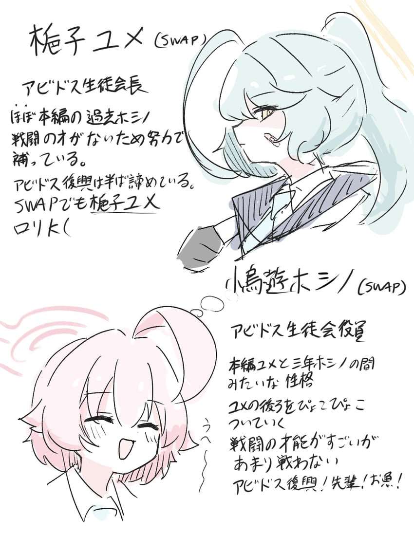 hoshino and yume (blue archive) drawn by chachacha_(champon_ken)