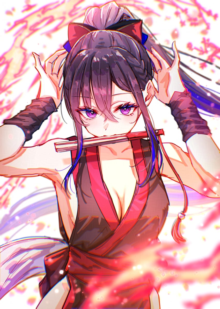 shiranui mai and ichinose uruha (street fighter and 4 more) drawn by toki_(toki_ship8)