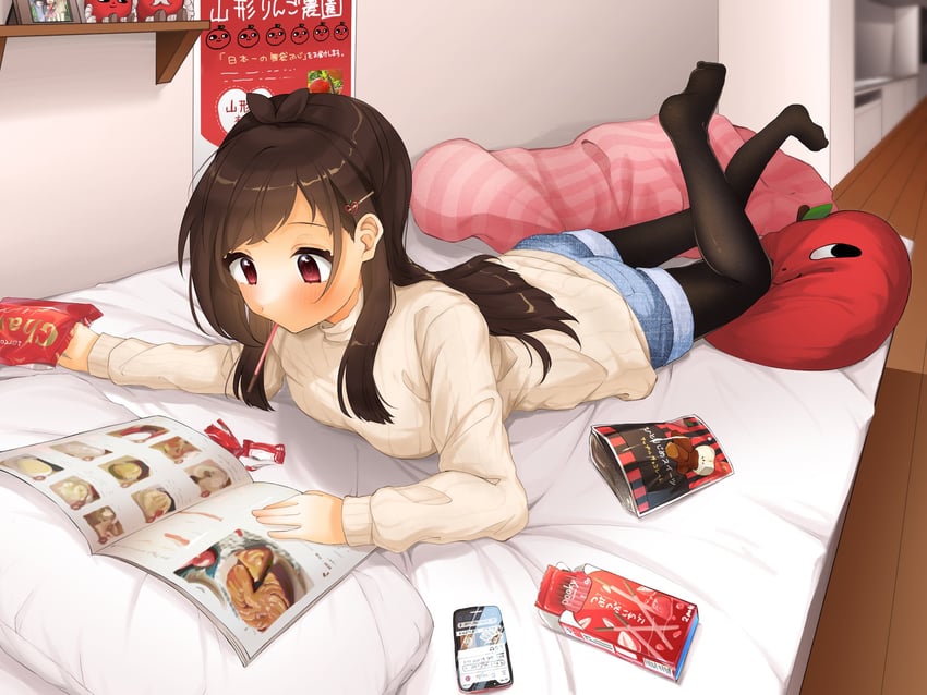 tsujino akari and ringorou (idolmaster and 1 more) drawn by lli7chi