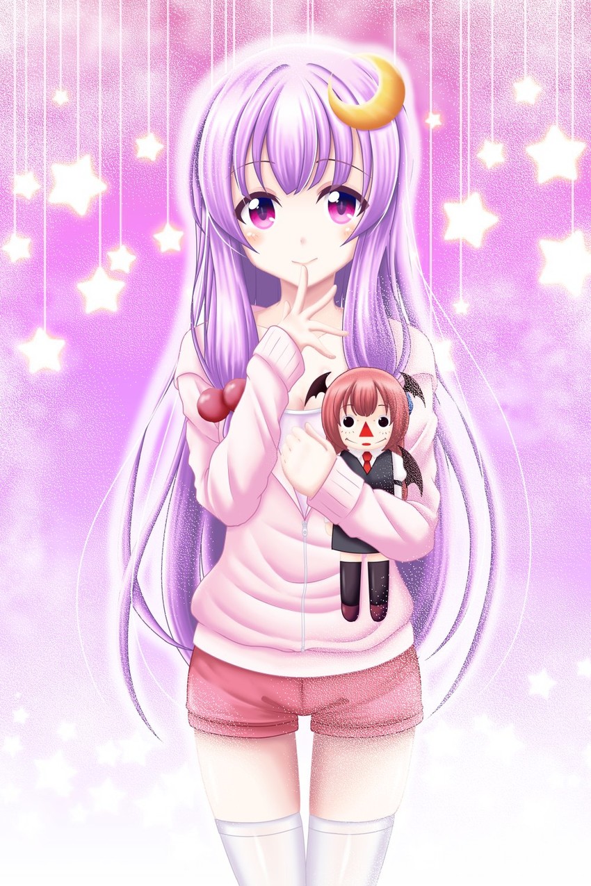 patchouli knowledge, koakuma, and raggedy ann (touhou) drawn by reimei_(r758120518)