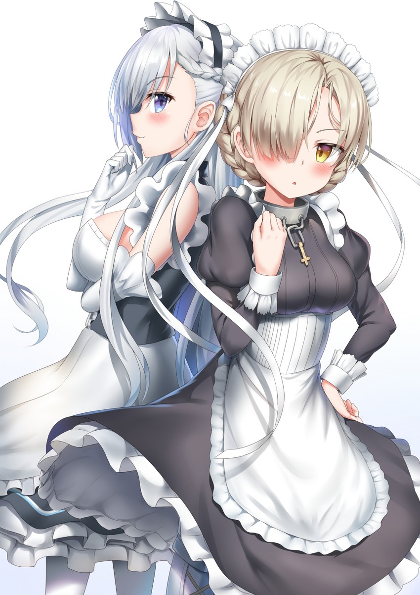 belfast and sheffield (azur lane) drawn by nedia_(nedia_region)