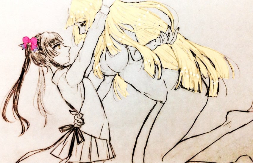 tsukuyomi shirabe and fine (senki zesshou symphogear) drawn by shouto_(_matsunami)
