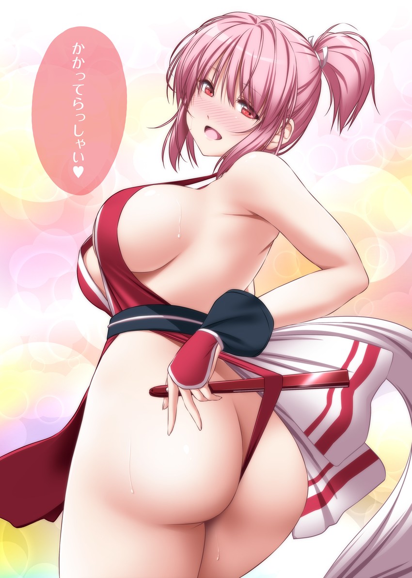 saigyouji yuyuko and shiranui mai (touhou and 2 more) drawn by nori_tamago