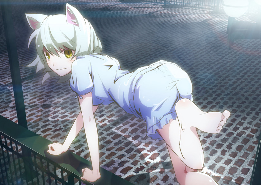 hanekawa tsubasa and black hanekawa (monogatari) drawn by s.h.v